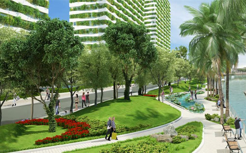 Phối cảnh một góc Diamond Lotus Riverside.