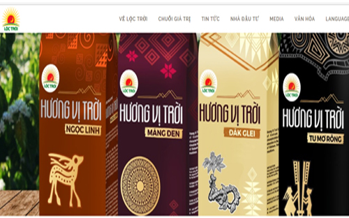 Trang web của Tập đoàn Lộc Trời.<br>