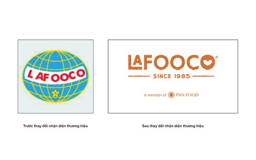 Thay cho logo quả địa cầu, nền xanh nước biển thường thấy ở các công ty 
xuất nhập khẩu, bộ nhận diện thương hiệu mới toát lên nét khác biệt và 
đặc trưng chỉ có của thương hiệu Lafooco.
