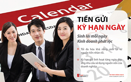 Tiền gửi kỳ hạn ngày giúp khách hàng tối đa hóa khả năng sinh lợi từ nguồn tiền nhàn rỗi với kỳ hạn gửi linh hoạt từng ngày.