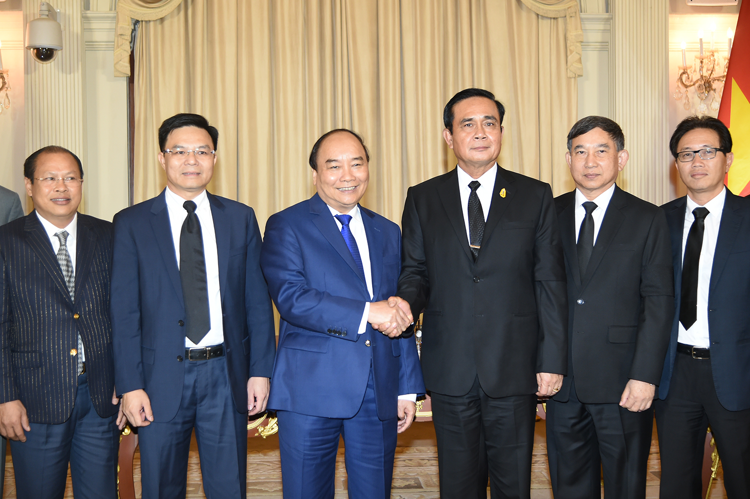 Thủ tướng Nguyễn Xuân Phúc hội đàm cùng Thủ tướng Thái Lan Prayuth Chan-o-ch, chiều 17/8. <br>