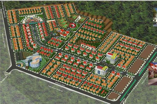 Phối cảnh tổng thể dự án Khu đô thị Hòa Sơn, Hòa Bình.