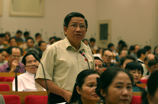 Đại biểu Nguyễn Minh Thuyết đã nói "không" với không ít dự án được Chính phủ trình Quốc hội - Ảnh: LQP.