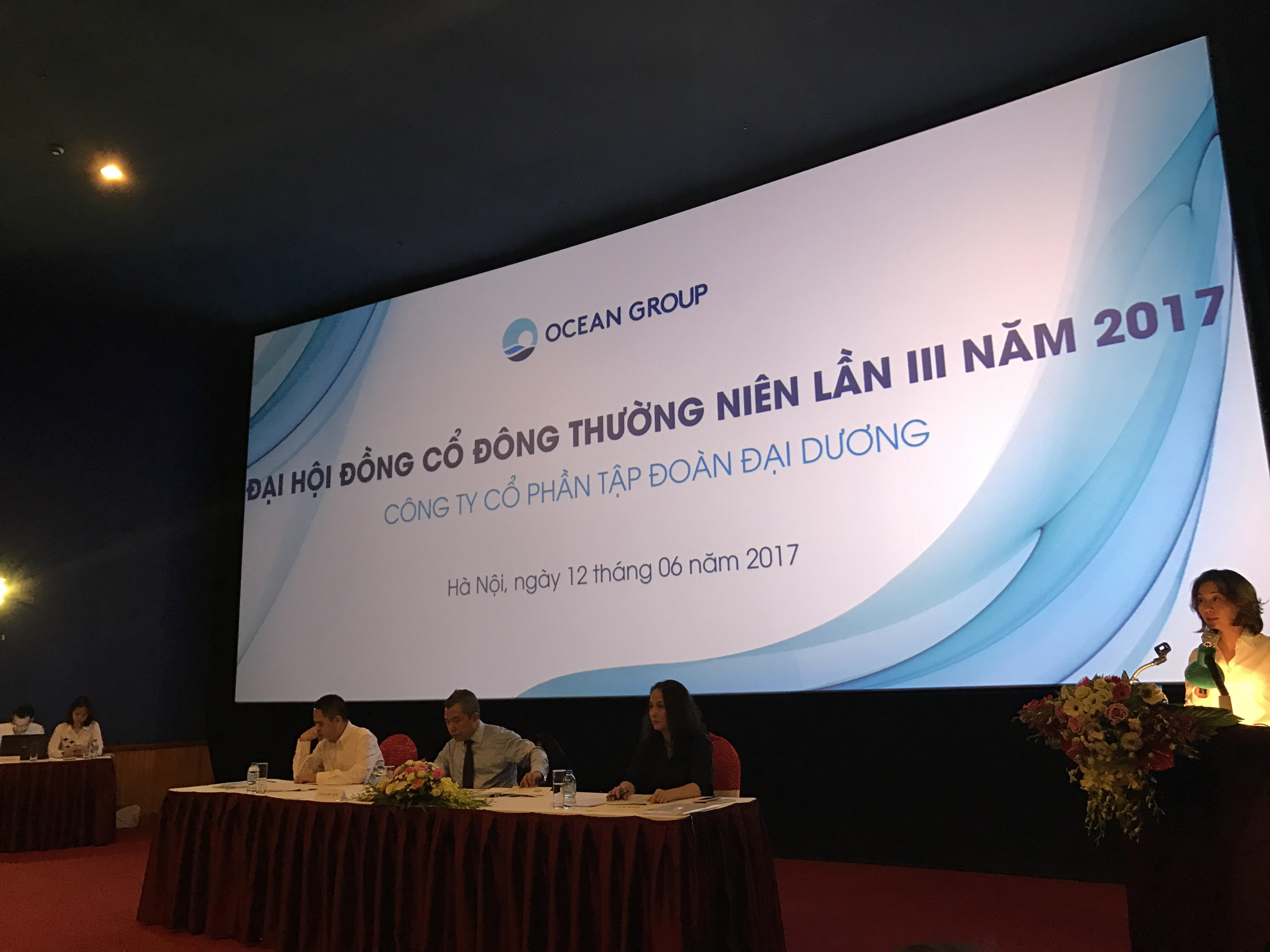 Đại hội cổ đông Ocean Group sáng 12/6 - Ảnh: Bạch Dương.<br>