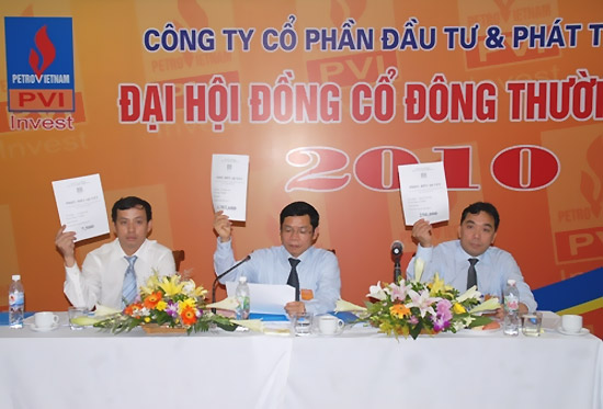 Đại hội cổ đông PV2 thống nhất trả cổ tức 10% năm 2010