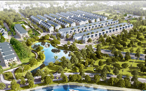 Park Riverside được nhắc đến như một biểu trưng của các khu nhà phố yên bình, đắc địa với hai mặt giáp sông.