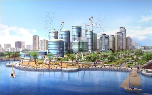 Phối cảnh dự án khu đô thị Tây Hồ Tây.