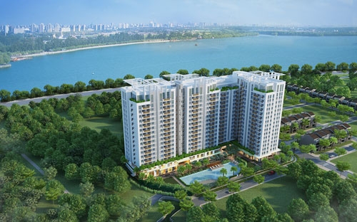 Phối cảnh tổng thế dự án khu căn hộ cao cấp Opal Garden.