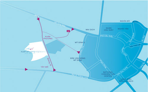 Vị trí Khu chức năng đô thị Xuân Phương.