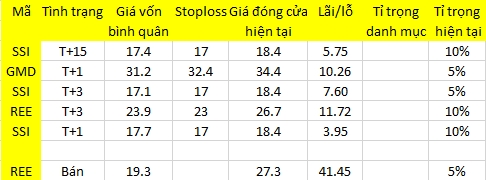 Blog chứng khoán: Cơ cấu danh mục 1
