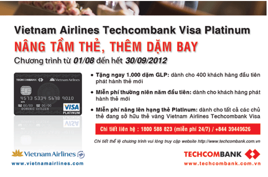 Thẻ Vietnam Airlines Techcombank Visa Platinum cũng mang lại cho khách hàng nhiều ưu đãi tại hệ thống các điểm chấp nhận thẻ (nhà hàng, khách sạn, cửa hàng, siêu thị,...), các thương hiệu nổi tiếng là đối tác của Techcombank ở nhiều tỉnh thành lớn tại Việt Nam.