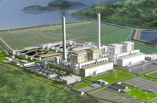 Phối cảnh dự án nhà máy nhiệt điện Quảng Trạch 1.