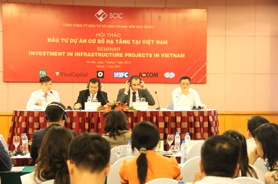 Hội thảo về đầu tư dự án cơ sở hạ tầng tại Việt Nam do SCIC tổ chức sáng 7/7 tại Hà Nội - Ảnh: Kiều Ly.