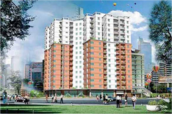 Phối cảnh mô hình nhà thu nhập thấp tại Khu đô thị mới Sài Đồng, quận Long Biên. 