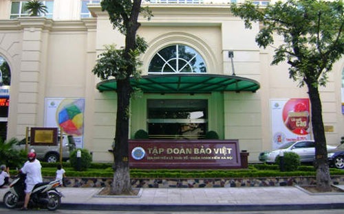 Bên ngoài trụ sở Tập đoàn Bảo Việt tại Hà Nội.
