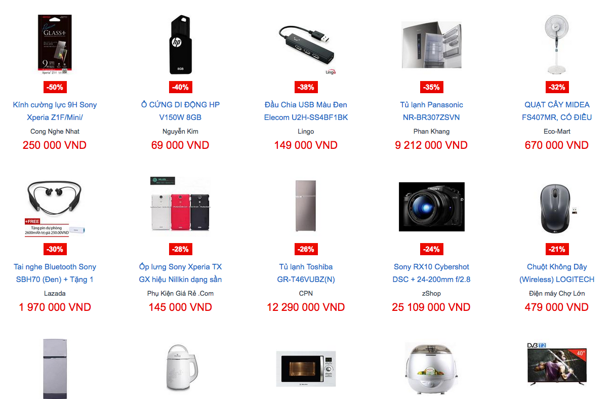 Tập hợp hàng triệu sản phẩm từ hàng nghìn các cửa hàng trực tuyến, danh mục sản phẩm trên các website tìm kiếm giá phong phú hơn nhiều so với một đơn vị bán hàng trực tuyến thông thường - Ảnh: WADA Market.