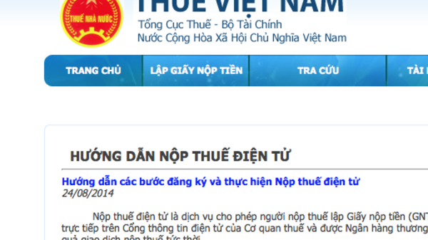 Tiện như… nộp thuế điện tử