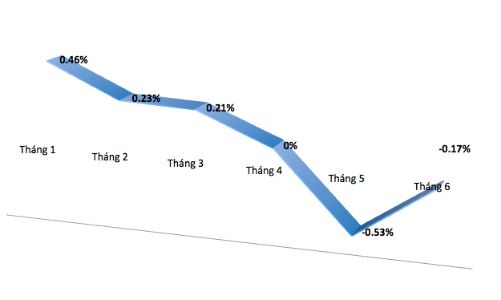 CPI tháng 6 tiếp tục giảm vì giá thực phẩm và xăng dầu hạ