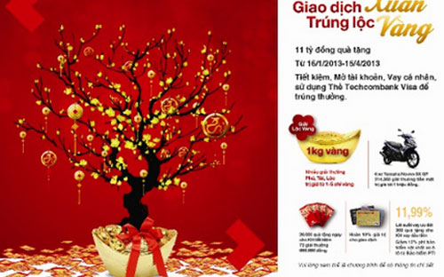 Chương trình khuyến mãi tại Techcombank.<br>