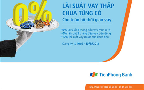 Hiện các hồ sơ vay vốn tại TienPhong Bank được xử lý nhanh chóng, chỉ trong vòng 2 ngày quý khách đã có thể được giải ngân.