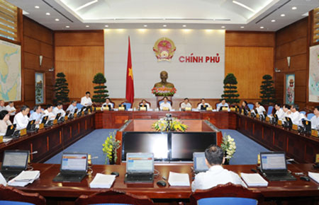 Toàn cảnh phiên họp Chính phủ thường kỳ tháng 9/2012 - Ảnh: VGP.