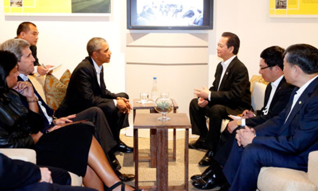 Thủ tướng Việt Nam Nguyễn Tấn Dũng và Tổng thống Mỹ Obama hội đàm ngày 16/2.<br>