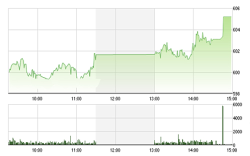 <span style="mso-fareast-font-family:"Times New Roman"">Theo VNDS, với
  điểm số tăng mạnh qua vùng tâm lí 600 điểm, chúng tôi duy trì quan điểm xu
  hướng tăng cho thị trường. </span>