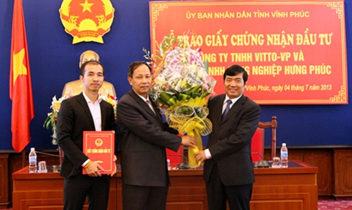 Vĩnh Phúc cấp phép hai dự án lớn về vật liệu xây dựng