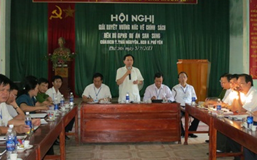 Cổng thông tin điện tử Thái Nguyên cho hay đến nay, tỉnh đã chi trả trên
 150 ha cho gần 200 hộ dân với gần 320 tỷ đồng, gồm cả kinh phí tái định
 cư.
