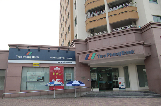 Một điểm giao dịch của TienPhong Bank.