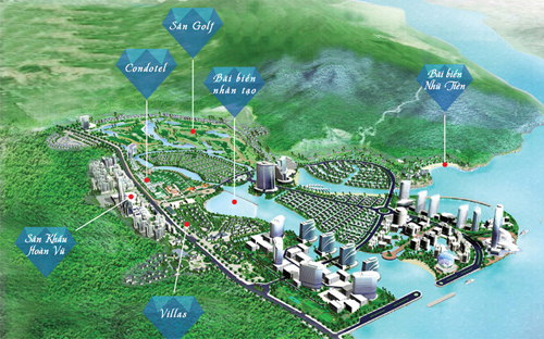 Dự án nằm trên đại lộ Nguyễn Tất Thành là tuyến đường duy nhất nối liền sân bay quốc tế Cam Ranh và trung tâm thành phố Nha Trang.