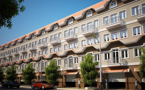 Nhà liền kề Đô Nghĩa có thiết kế 4 tầng và 1 tum.