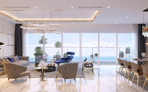 Phối cảnh minh họa nội thất căn Penthouse tại dự án.