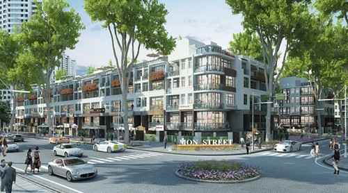 Mon Street bao gồm 147 căn nhà liền kề cao 5 tầng 1 tum.