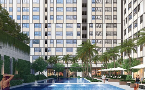 <div>Phối cảnh hồ bơi dự án Citisoho.</div>