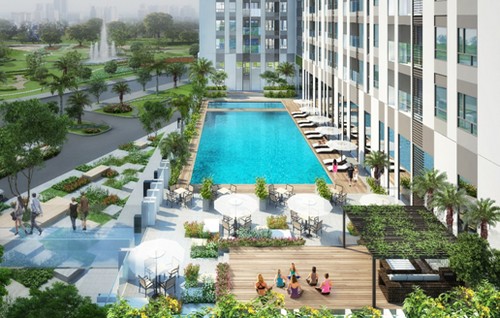  Các tiện nghi tại dự án đều đạt chuẩn 5 sao với hồ bơi tràn bờ, bảo vệ 24/24, hệ 
thống nước sạch uống được trực tiếp từ vòi với công nghệ lọc châu Âu...