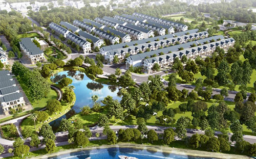 Phối cảnh dự án nhà phố Park Riverside.