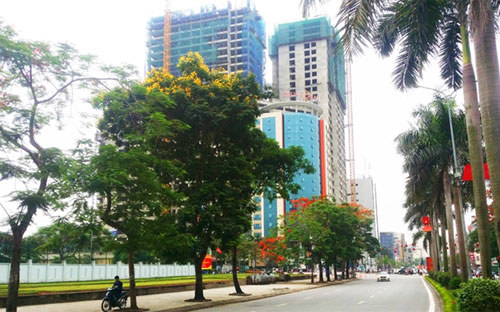Dự án Sun Square nhìn từ đường Hàm Nghi.
