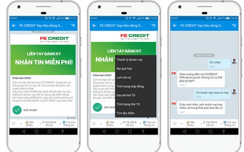 Gần đây, FE Credit đã chính thức mở thêm kênh chăm sóc khách hàng trên Zalo. 