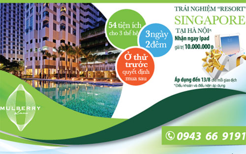 Chương trình ưu đãi trong tháng 8 tại dự án Mulberry Lane. 