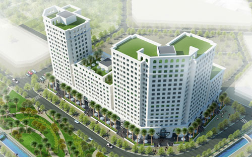 <div>Phối cảnh tổng thể khu căn hộ cao cấp Eco City.</div>