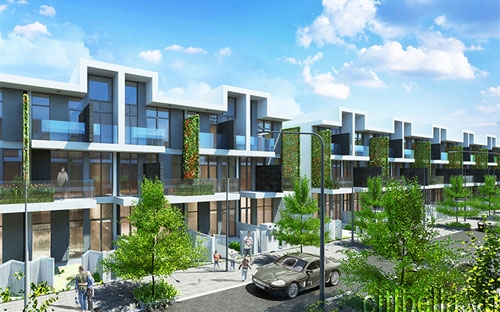 Citibella ấn tượng với kiến trúc kính và các mảng xanh đan xen tươi mát.