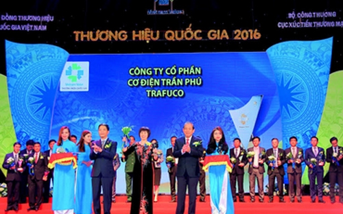 Công ty Cổ phần Cơ điện Trần Phú cho biết đây là lần thứ 2 liên tiếp được công nhận đạt “Thương hiệu Quốc gia - Vietnam Value”.