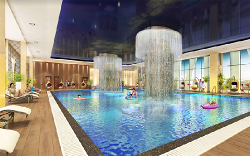 Golden Field được trang bị đầy đủ hệ thống tiện ích như bể bơi bốn mùa, phòng tập gym, trung tâm thương mại, phòng sinh hoạt cộng đồng.