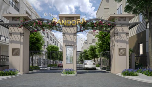 Dự án Pandora được chủ đầu tư chú trọng xây dựng hệ thống đường dạo bộ, 
cảnh quan thiên nhiên và có mật độ xây dựng chỉ chiếm 30% diện tích.
