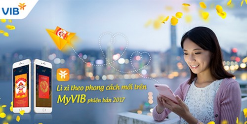 Triển khai tính năng Lucky Money cùng với việc miễn phí giao dịch trên 
ứng dụng ngân hàng di động MyVIB như một món quà năm mới VIB gửi tặng 
tất cả các khách hàng. 