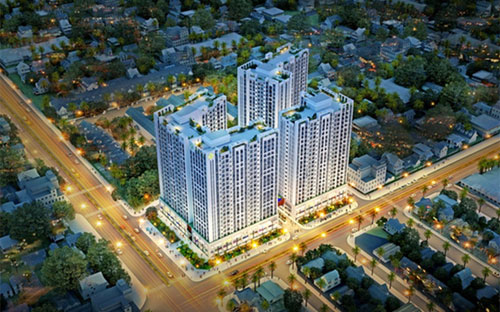 Dự án RichStar nằm ngay trên mặt tiền đường Hòa Bình, quận Tân Phú, Tp.HCM.