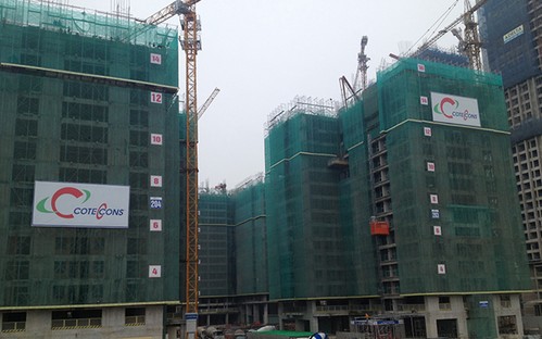 Cập nhật tiến độ thi công dự án Goldmark City ngày 28/12/2015.