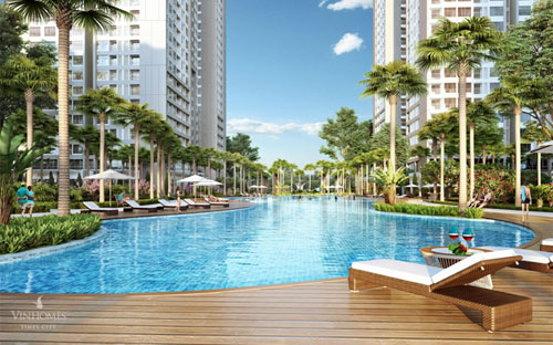 Bể bơi dài 80 m tại Park Hill Premium.