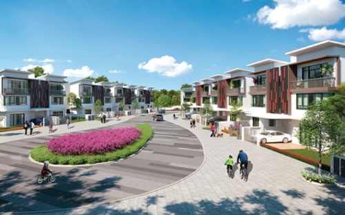 Phối cảnh biệt thự song lập giai đoạn 2.